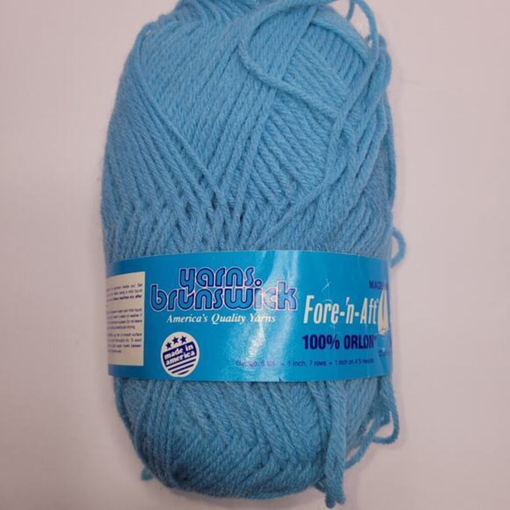 Yarn Brunswick 100% Orlon Acrylic 50 grams 175 Yards Gauge 6 STS Lt Rich Teal